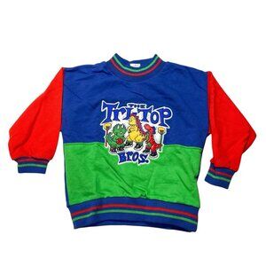Vintage The Tri Top Bros Boy's 3T Colorful Sweatshirt Retro 90's Dinosaurs